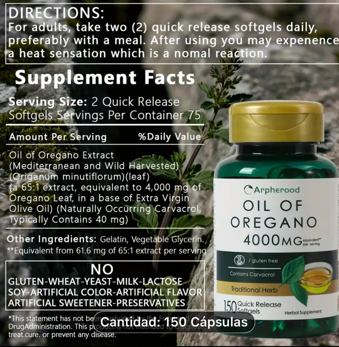 Pastillas de aceite de orégano